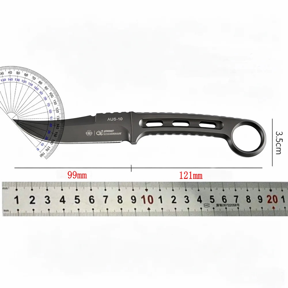 Trskt AUS-10 Cool Pocket Knife ,Survival Hunting Outdoor Rescue Camping Knives Edc Tool 62hrc 6MM Thick Blade Kydex Dropshipping