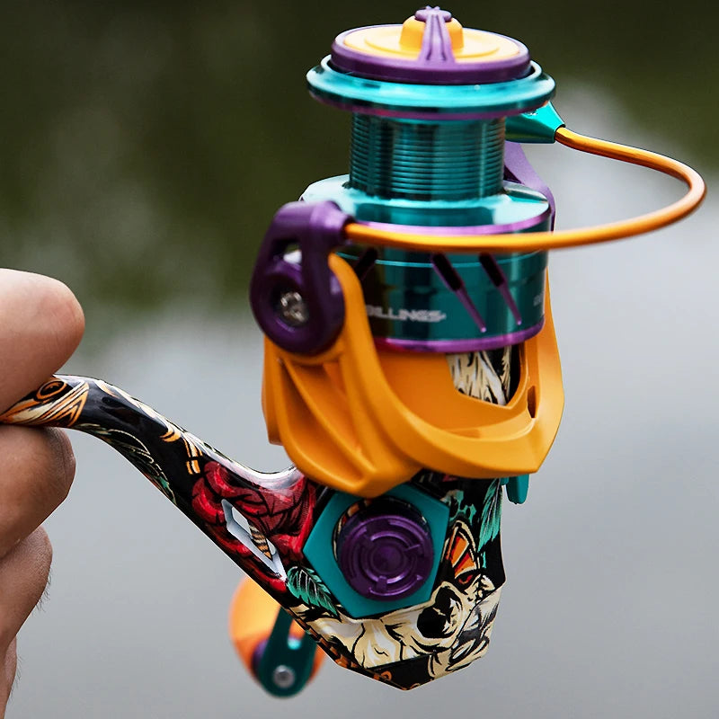 BILLINGS Spinning Fishing Reel 10KG Max Drag 5.2:1 Gear Ratio with Anti-Reverse 1000~6000 Spinning Reels for Saltwater Freshwater Bass Trout Fishing