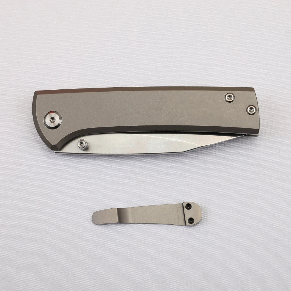 New M390 Steel Folding Knife Titanium Alloy Handle High Hardness Sharp Knife Outdoor Camping Survival Portable EDC Fruit Knife