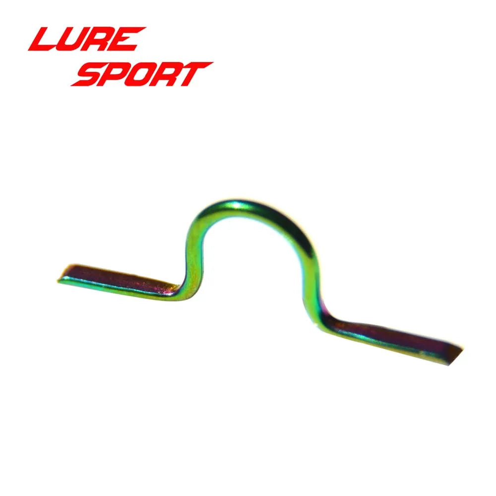 LURESPORT 12pcs Rainbow color Stainless Steel Hook Keeper for Lure Fly Rod Building Component Repair  DIY Accessory