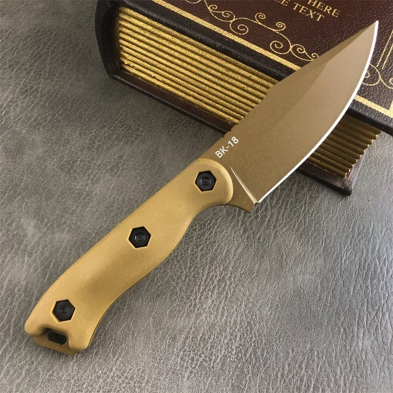High Quality BK18/BK19 Harpoon Hunting Fixed Blade Knife D2 Blade Nylon Fiber Handle Outdoor Utility Camping Straight Knife