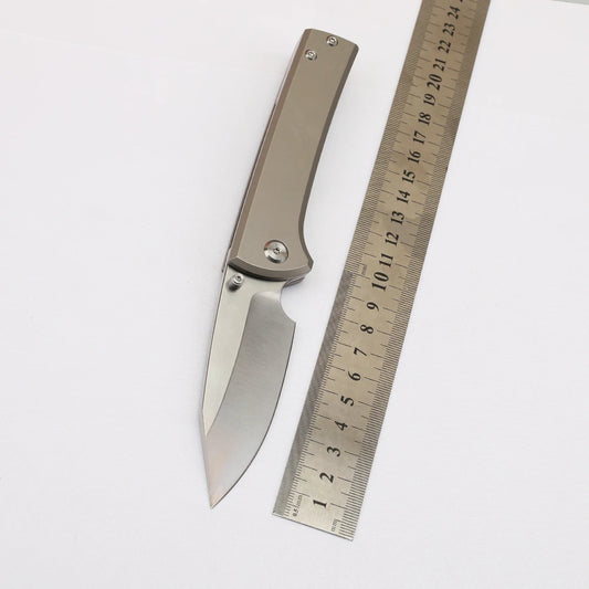 New M390 Steel Folding Knife Titanium Alloy Handle High Hardness Sharp Knife Outdoor Camping Survival Portable EDC Fruit Knife