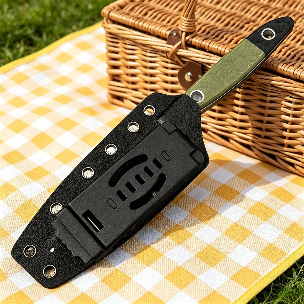 BM 4050 EDC Fixed Blade Knife, 9Cr13MoV Blade G10 Handle, Kitchen Peeling Outdoor Camping Hunting Hiking Utility Tool