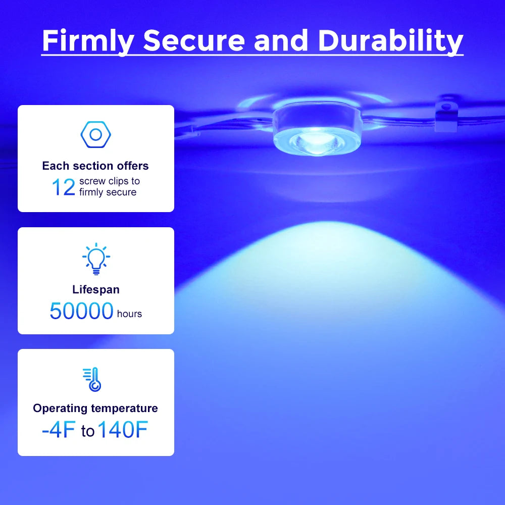 Permanent Outdoor Lights, 100ft/150FT RGBIC Outdoor Lights with 60/90 LED Lights, IP67 Waterproof, 100 Scene Modes