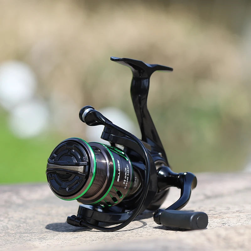 BILLINGS Spinning Reel 6KG Max Drag Double CNC Aluminum Spool 5.1:1 Gear Ratio Double Rocker 5+1BB Durable Professional No Gaps Fishing Reels for Freshwater