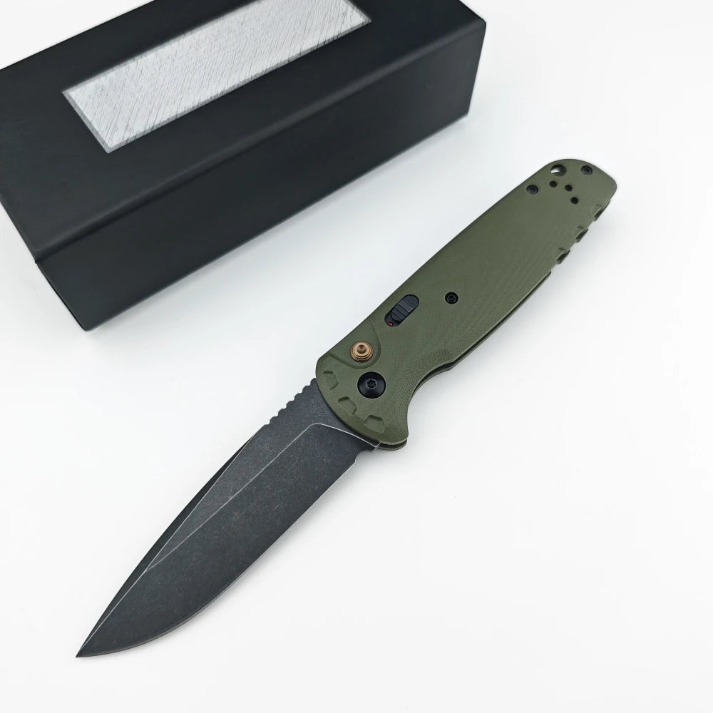 BM 4300 Folding Knife G10 Handle Wilderness Exploration, Hunting, Camp Survival, Ergonomic Handle, EDC Multi-functional Knives