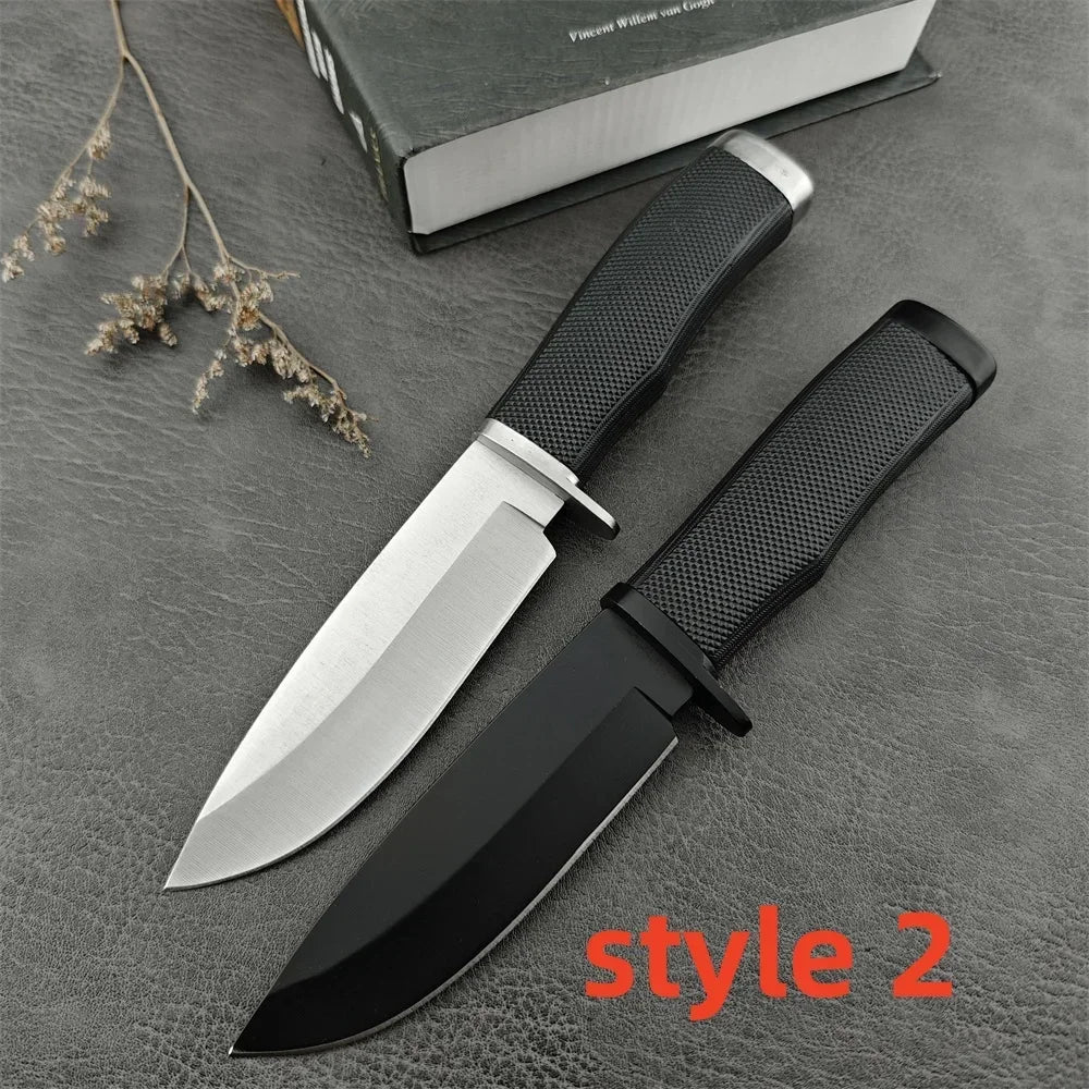KA-BAR BK2 Hunting Fixed Blade Knife 8Cr13Mov Blade Nylon Fiber Handle with Secure-Ex Sheath Camping Knives EDC Pocket Tool