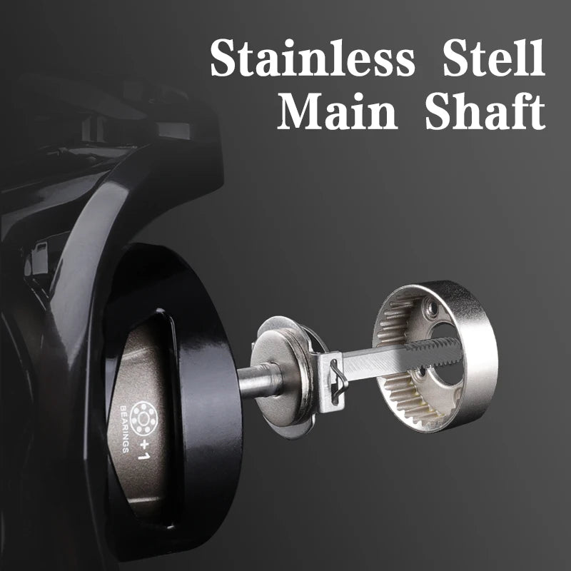 BILLINGS Spinning Reel 6KG Max Drag Double CNC Aluminum Spool 5.1:1 Gear Ratio Double Rocker 5+1BB Durable Professional No Gaps Fishing Reels for Freshwater