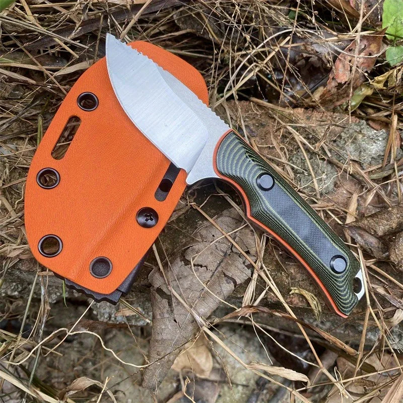 BM 15017 Two-tone G10 Handle 8Cr13Mov Blade Fixed Blade Straight Knife Outdoor Hunting Self-defense EDC with Sheath Knives