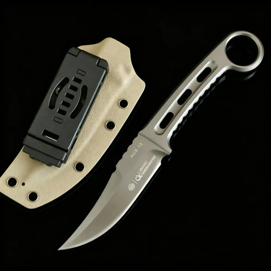Trskt AUS-10 Cool Pocket Knife ,Survival Hunting Outdoor Rescue Camping Knives Edc Tool 62hrc 6MM Thick Blade Kydex Dropshipping