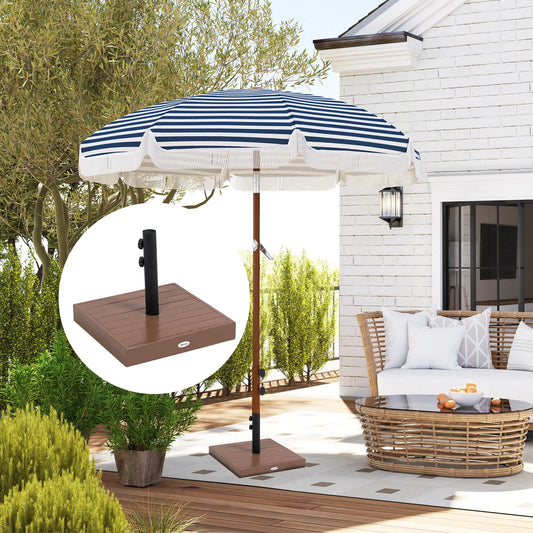 Umbrella Base 42 Lbs Umbrella Stand for 1.25"/1.5" Poles, Coffee