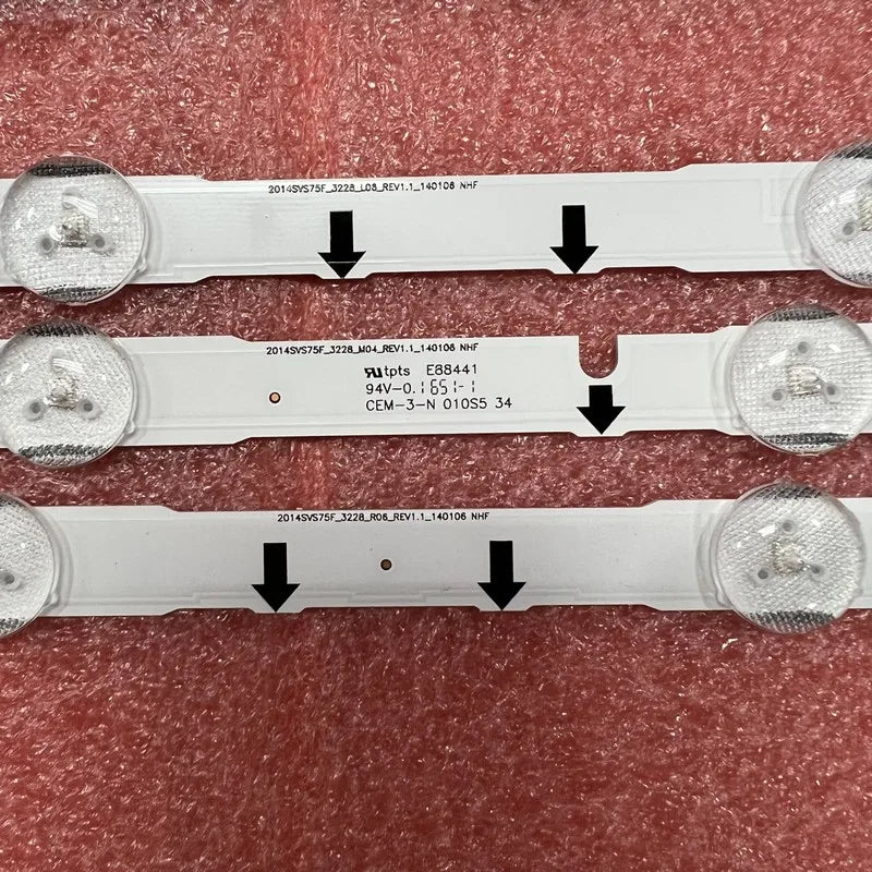 27pcs/set LED Strip For Samsung UE75H6400 UA75H6400 UE75H6400AW UE75H6475SU BN96-30437A 30438A 30439A BN41-02192A LM41-00099P