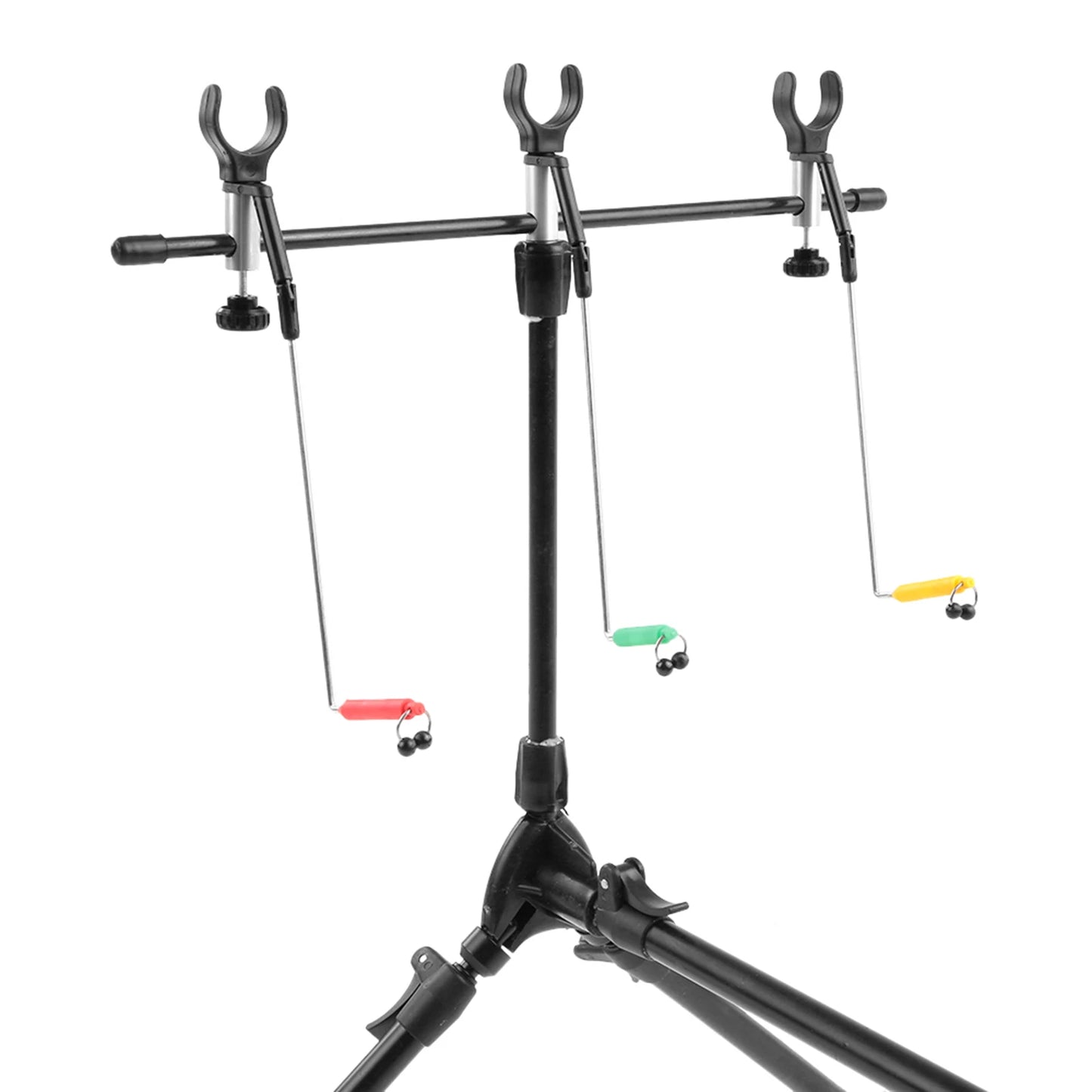 NEW Lixada Adjustable Retractable Carp Fishing Rod Pod Stand Holder Fishing Pole Pod Stand with 3 Bite Alarms Swingers Indicator