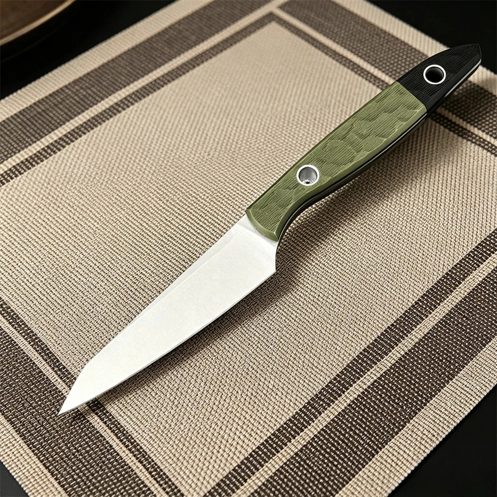 BM 4050 EDC Fixed Blade Knife, 9Cr13MoV Blade G10 Handle, Kitchen Peeling Outdoor Camping Hunting Hiking Utility Tool