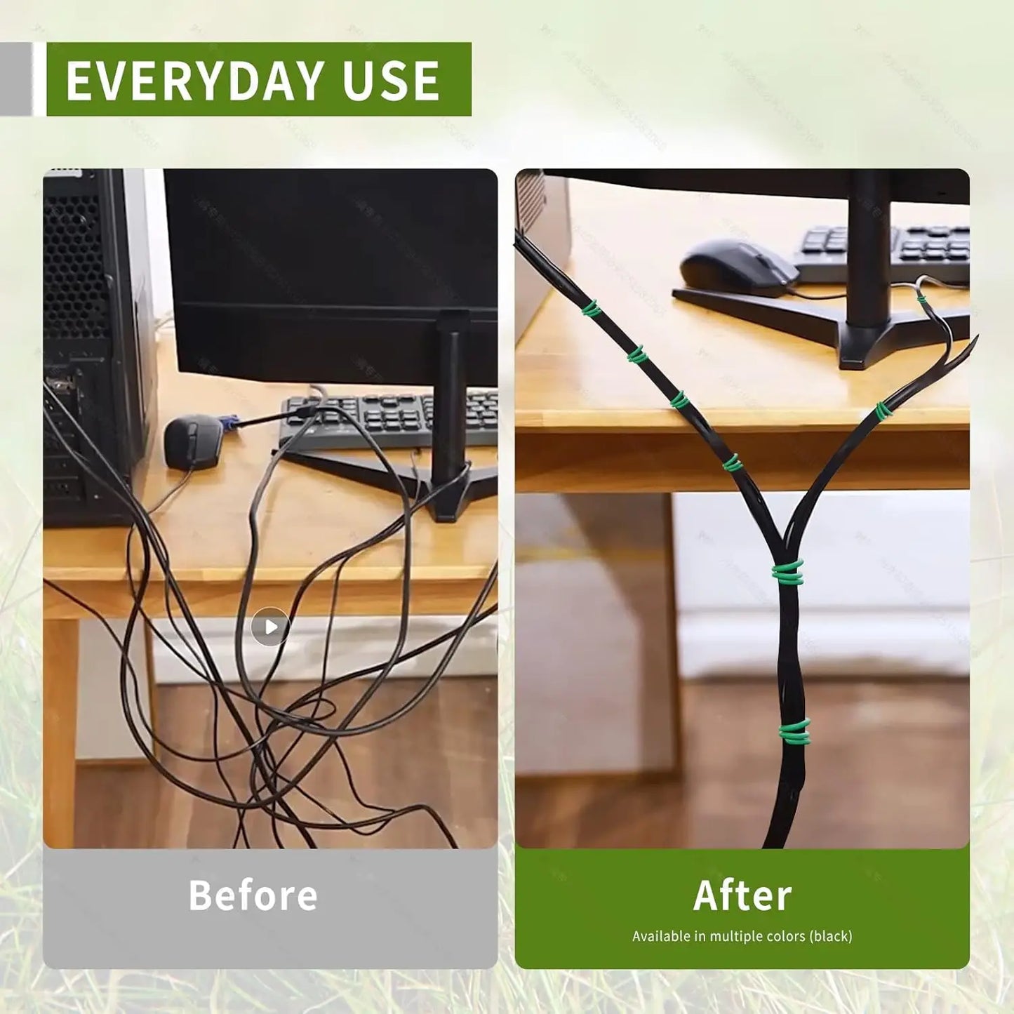 Garden Plant Twine Green Cable Ties Flexible Bendy Vine Support Twist Ties Reusable Plant Branches Rubber Coated Steel Wire