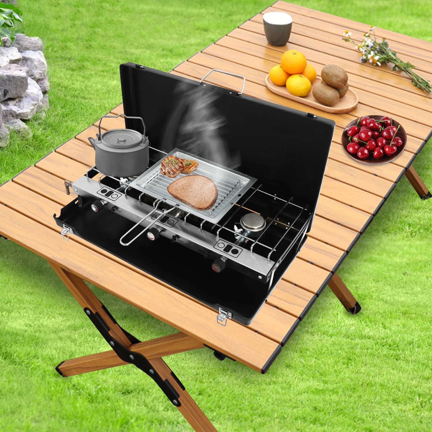4.5kw (328.5g/H) Gas Camping Stove, A Portable Cooking Stove Suitable For Camping, Barbecuing, Gathering, Picnicking