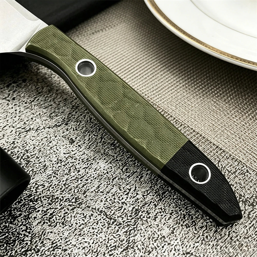 BM 4050 EDC Fixed Blade Knife, 9Cr13MoV Blade G10 Handle, Kitchen Peeling Outdoor Camping Hunting Hiking Utility Tool