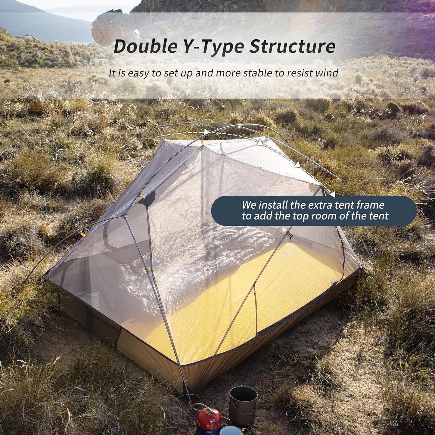 Naturehike Mongar Ultralight Tent 2 Person Waterproof PU3000mm Camping Tent Double Layer Outdoor Travel Hiking Tent
