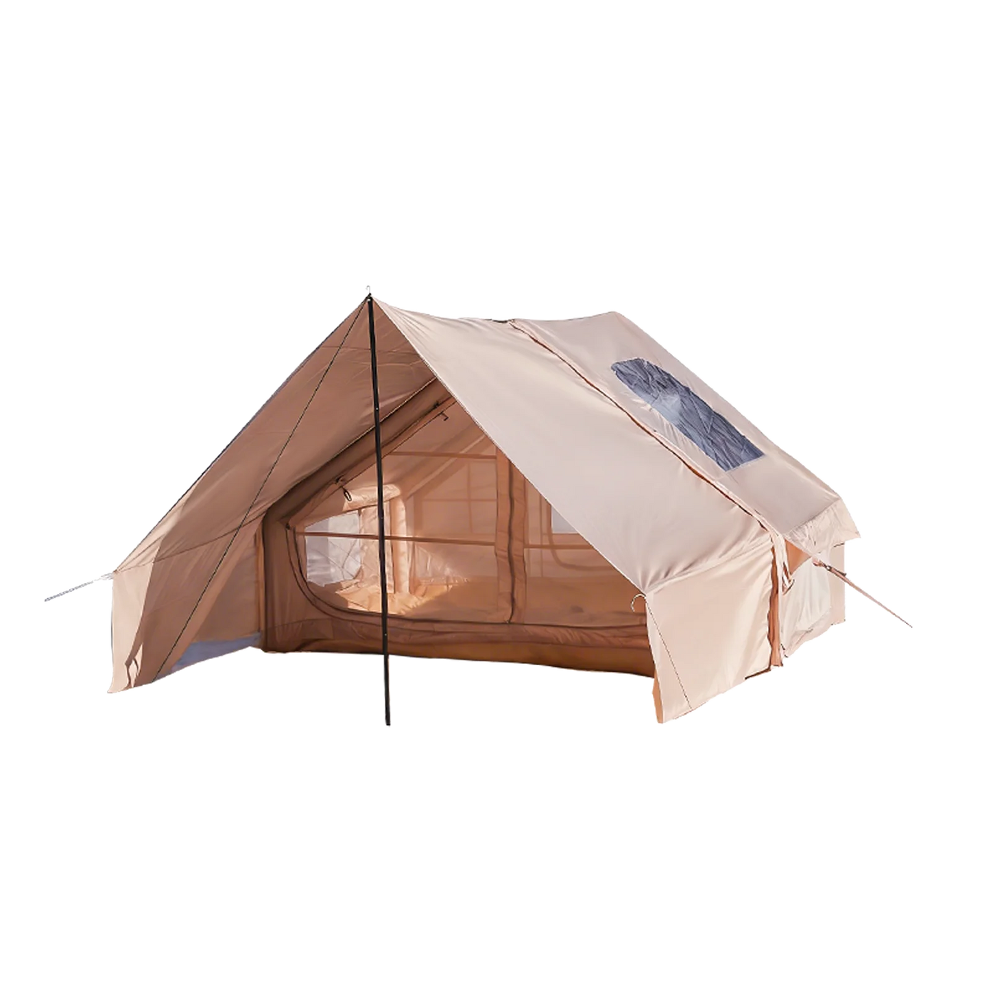 PAKICETUS Large Luxury Inflatable Camping Tent with Manual Hand Pump, Easy Setup 4 Season Anti-Snow Spacious Family Shelter, Weatherproof Air Tent for Outdoor Camping, Backyard Party & Wilderness Adventure