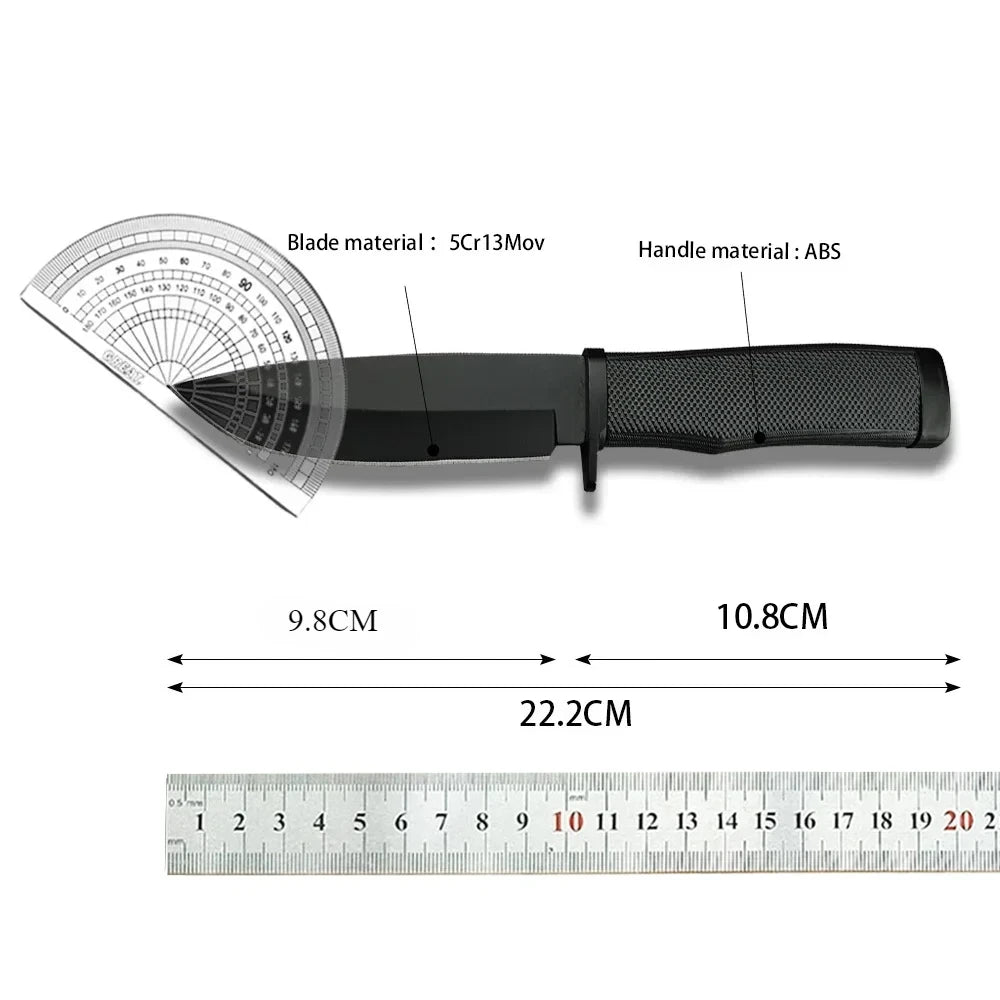 KA-BAR EK50 Fixed Blade Knife with Sheath 8Cr13Mov Blade Nylon Fiber Handles Outdoor Hunting Survival Camping Utility Tool