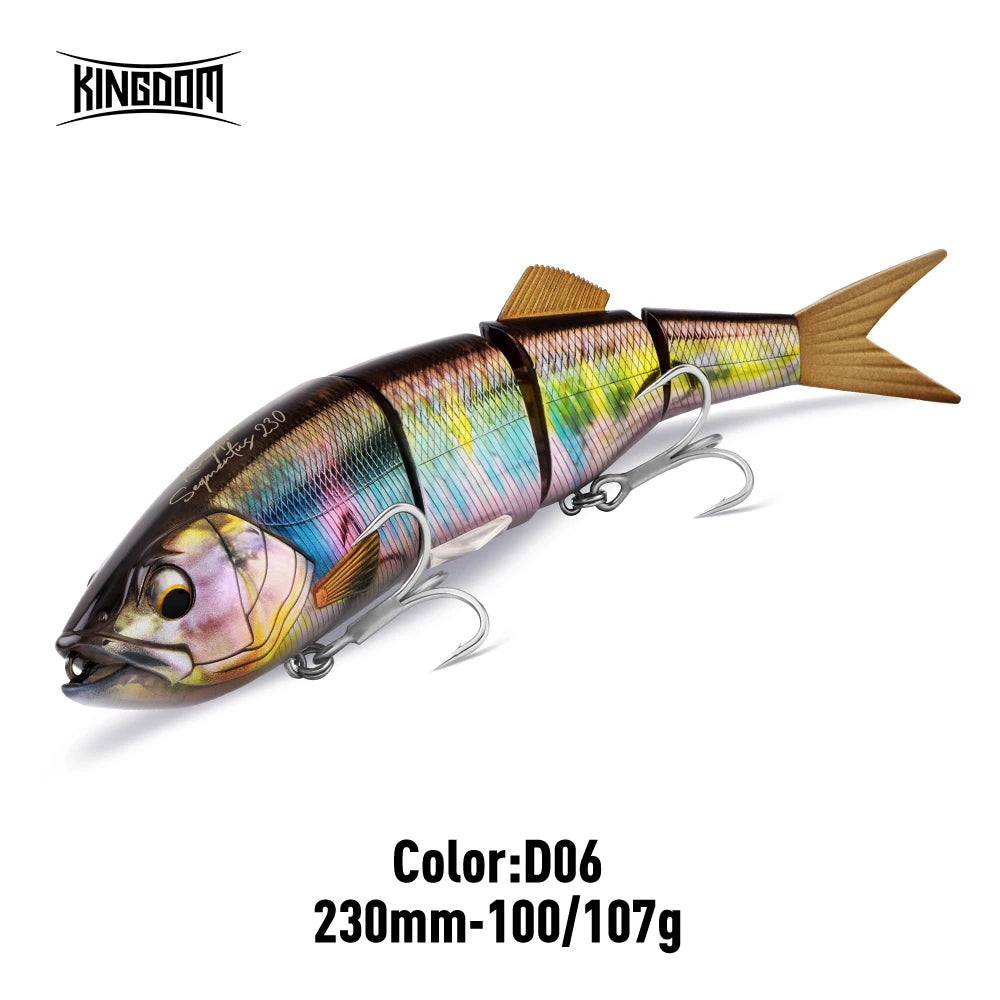 Kingdom DIY Jointed Bait 230mm 100-107g Floating Sinking Fishing Lure 4 Sections Multi Joint Hard Bait Swimbaits Bass Fishing