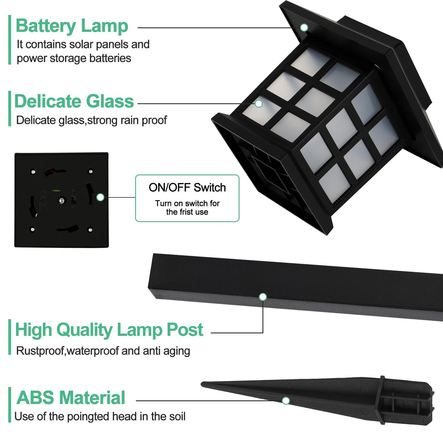 12 Pieces Set Solar Ground Plug Lights Small House Style White Light Outdoor Garden Lighting