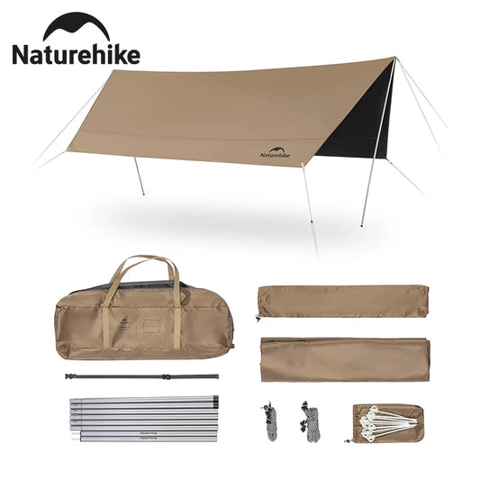 Naturehike Large Camping Waterproof Canopy Camping Sun Shelter Summer Anti-UV UPF2000+ Family Ourdoor Park Beach Tent Tarp