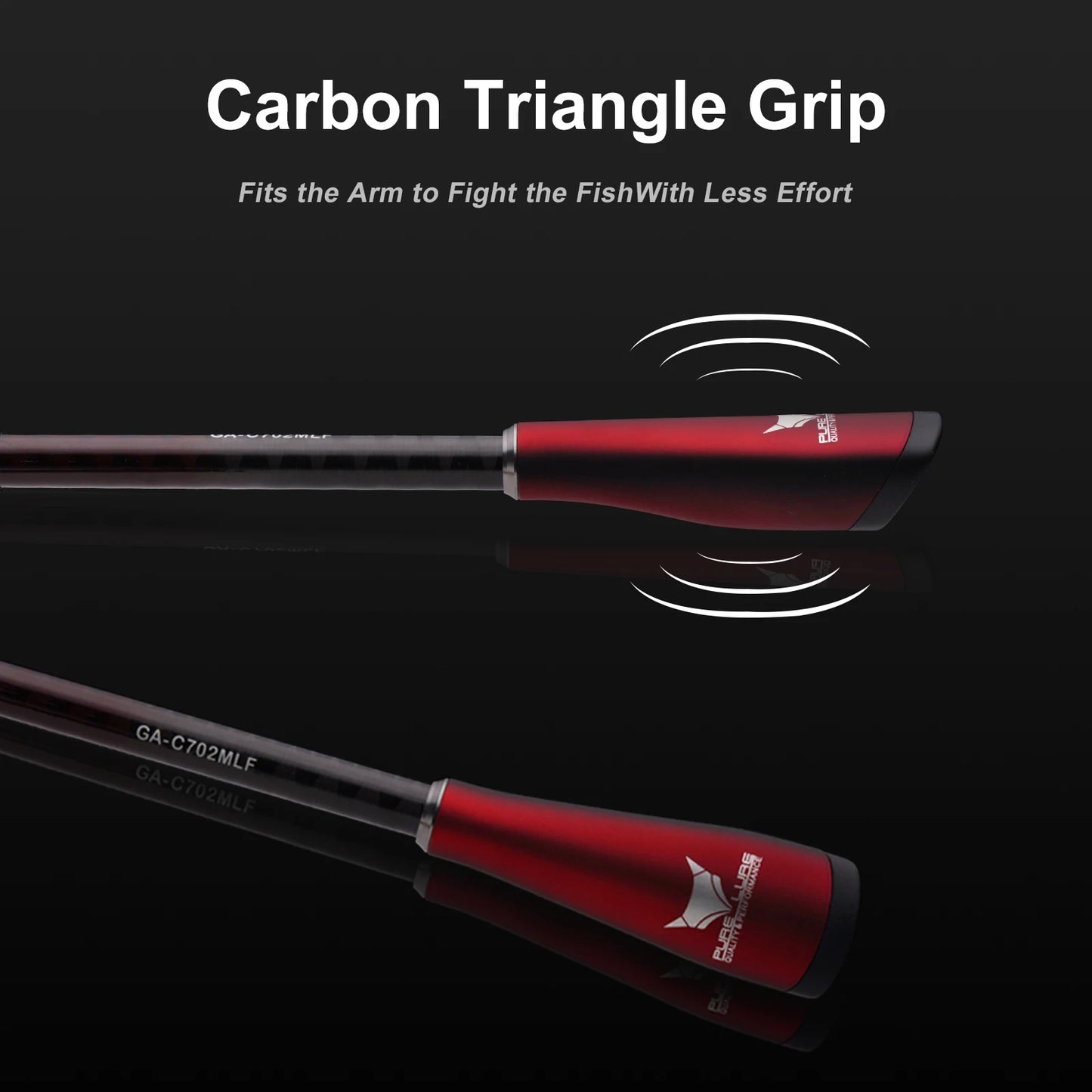 PURELURE GRUPLA Fishing Rod Spinning & Casting Fast/Extra Fast Action Light-MH Power Fuji Guide Rings 30T Carbon Fiber Blank Sturdy Reel Seat Carbon Triangle Handle