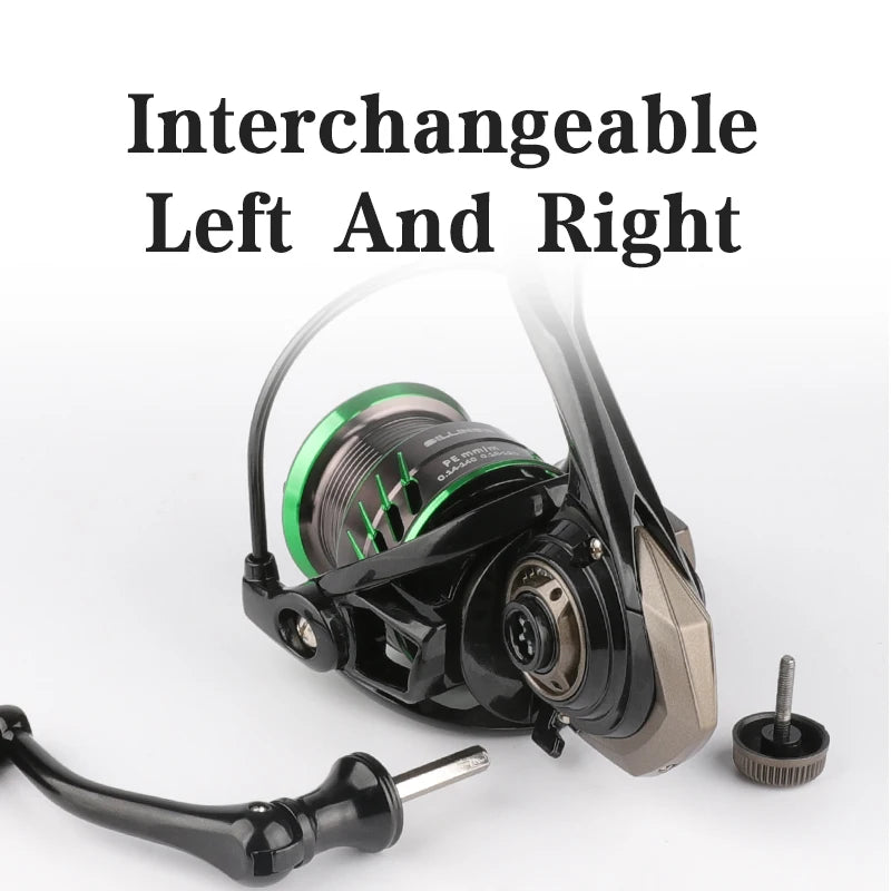 BILLINGS Spinning Reel 6KG Max Drag Double CNC Aluminum Spool 5.1:1 Gear Ratio Double Rocker 5+1BB Durable Professional No Gaps Fishing Reels for Freshwater