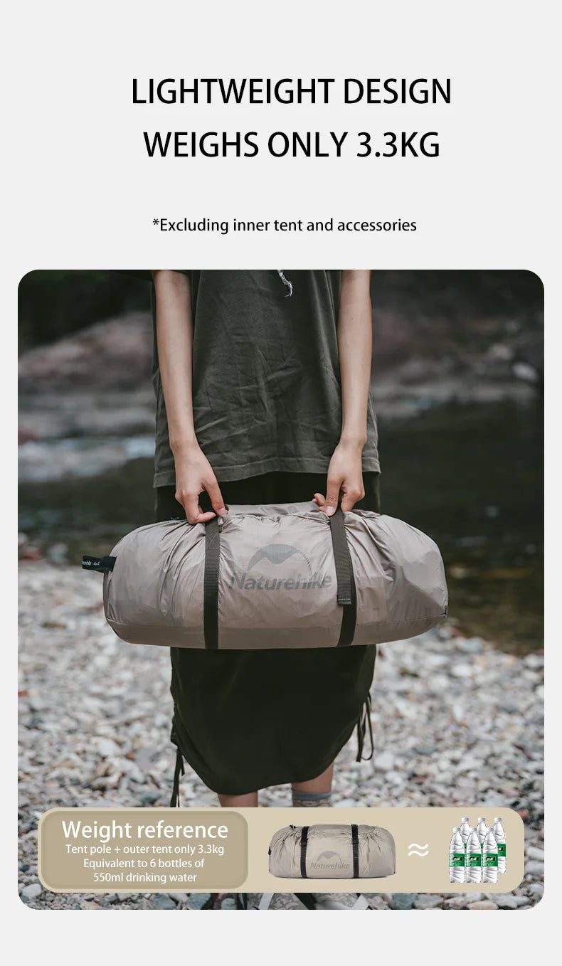 Naturehike Massif Hot Tent with Stove Jack Waterproof Windproof 4 Season Tent 2 Person Cold Weather Winter Tents for Camping