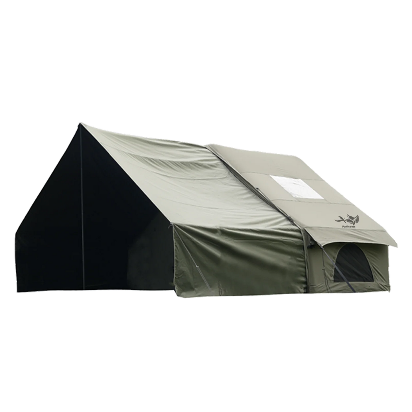 PAKICETUS Large Luxury Inflatable Camping Tent with Manual Hand Pump, Easy Setup 4 Season Anti-Snow Spacious Family Shelter, Weatherproof Air Tent for Outdoor Camping, Backyard Party & Wilderness Adventure