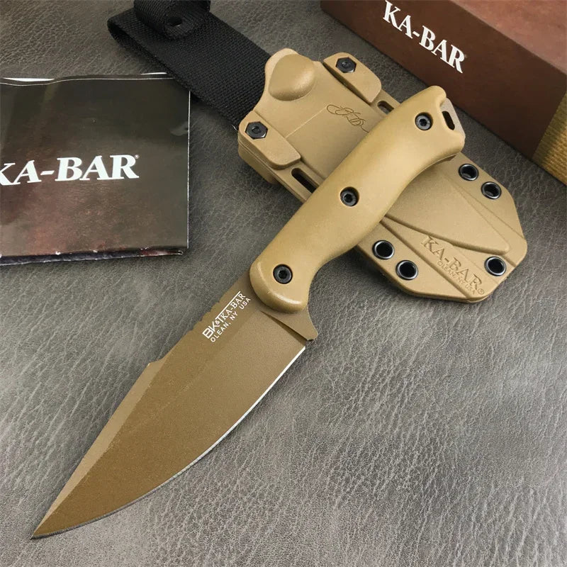 High Quality BK18/BK19 Harpoon Hunting Fixed Blade Knife D2 Blade Nylon Fiber Handle Outdoor Utility Camping Straight Knife